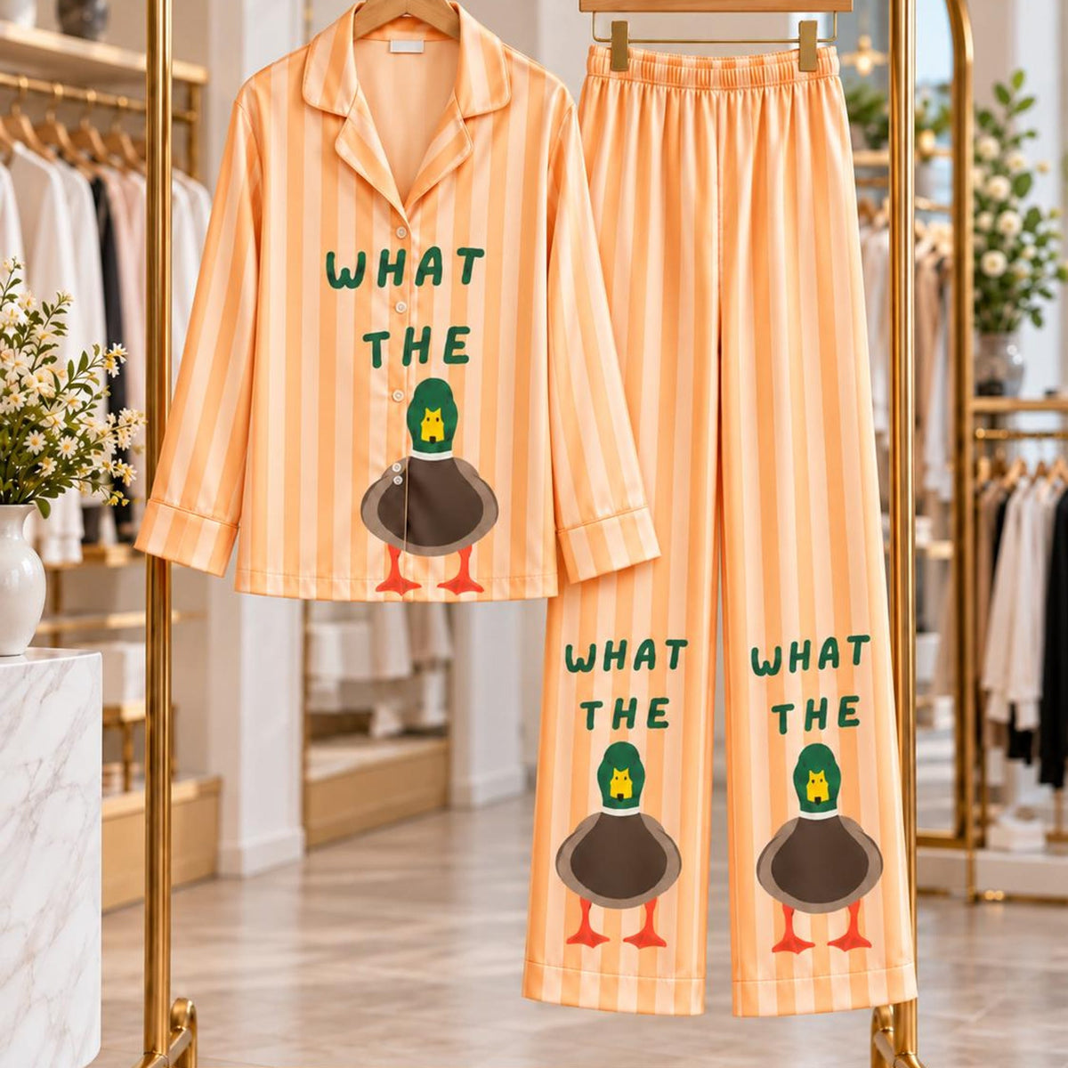 Funny What The Duck Pajama Set
