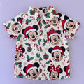 Disney Christmas Shirt, Mickey & Minnie Santa Button Down, Mickey Minnie Holiday Shirt, Christmas Party Shirt, Disney Family Gift