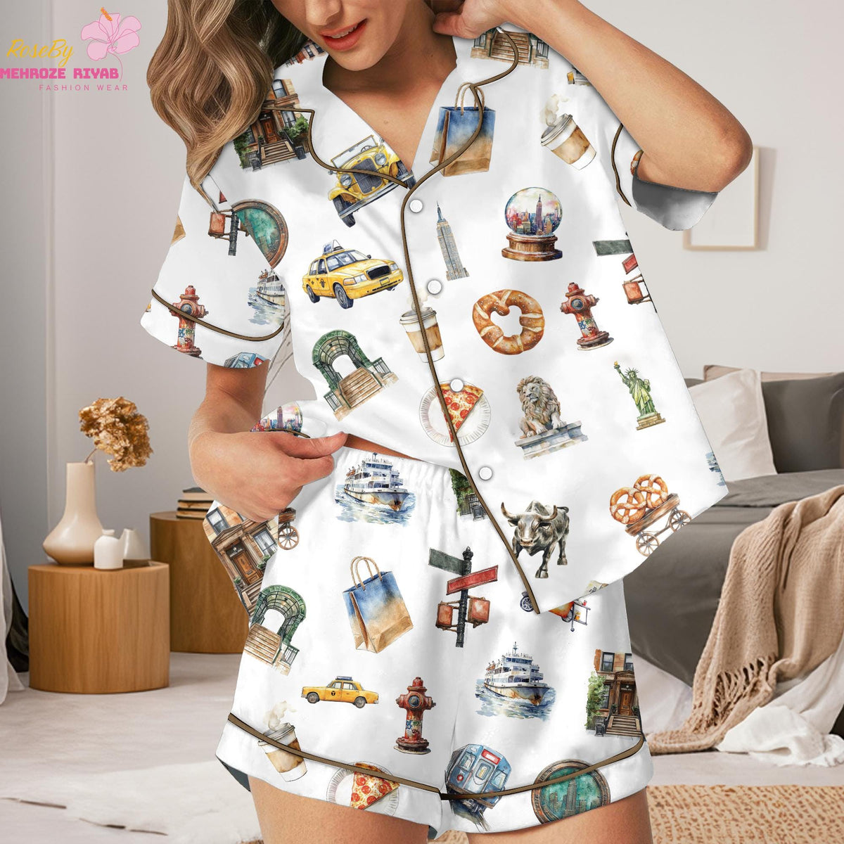 Western Pajama Set, Cowgirl Bachelorette Party Women's PJs