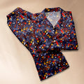 Garchomp Gible Gabite Pajama Set, Dragon Character Sleepwear, Matching Couple Pajamas, Navy Blue Long Sleeve PJs, Cute Gift for Gamer Fans