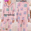 Pigeon Teacher Life Satin Pajamas, The Pigeon Has To Go To School Women PJS, Storybook Reading Outfit, Gift for Her 04