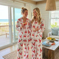 Funny Crab Lobster Pajamas, Trendy Cocktail Sleepwear – Coastal Grandma Loungewear – Girls Trip Gift