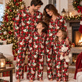 Silly Goose Christmas Pajamas, Funny Holiday PJs, Red Plaid Matching Family Sets for Adults and Kids