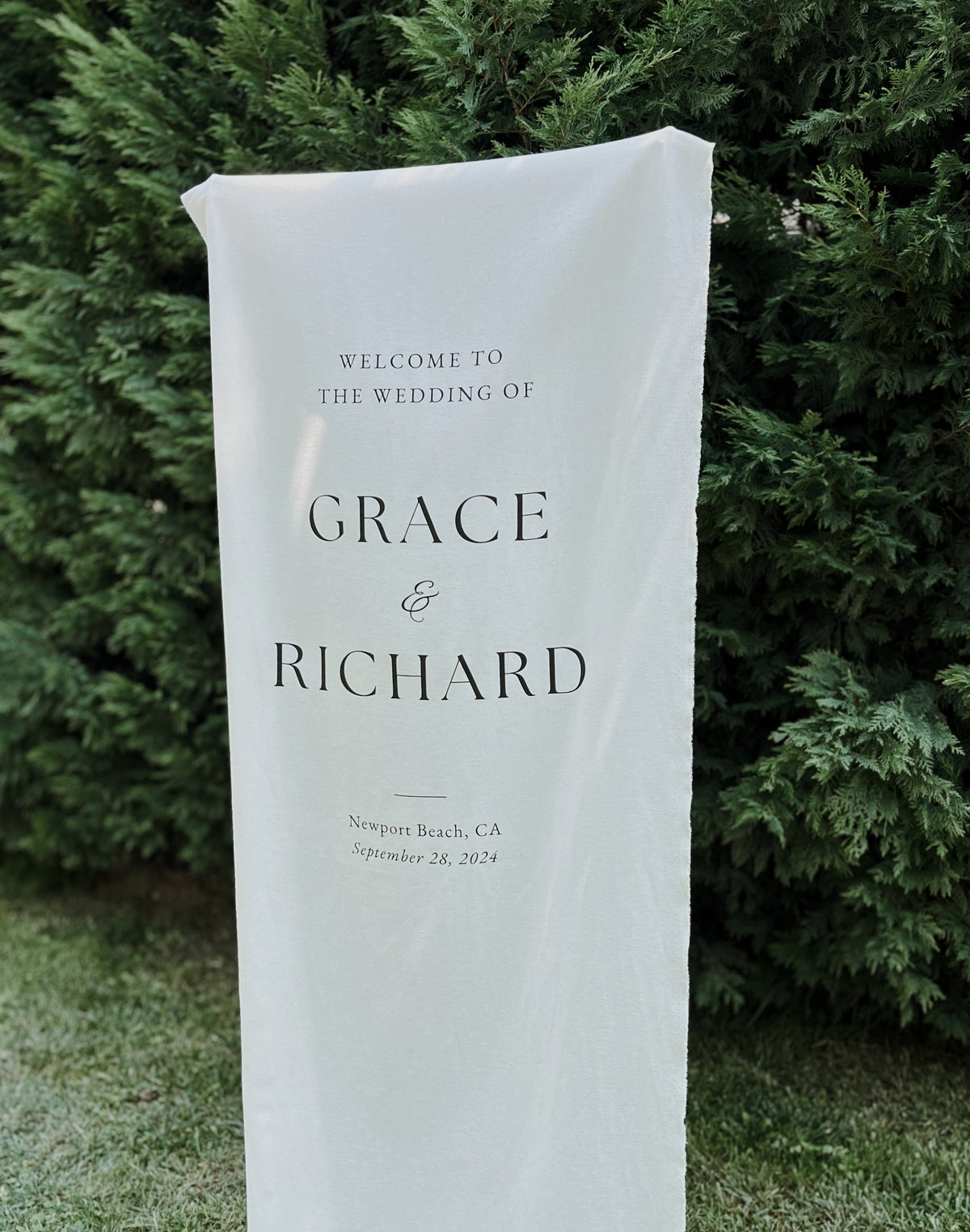 Fabric Wedding Welcome Sign, Personalised Wedding Welcome Sign, Fabric Sign, Custom Linen Wedding Sign, Welcome Sign