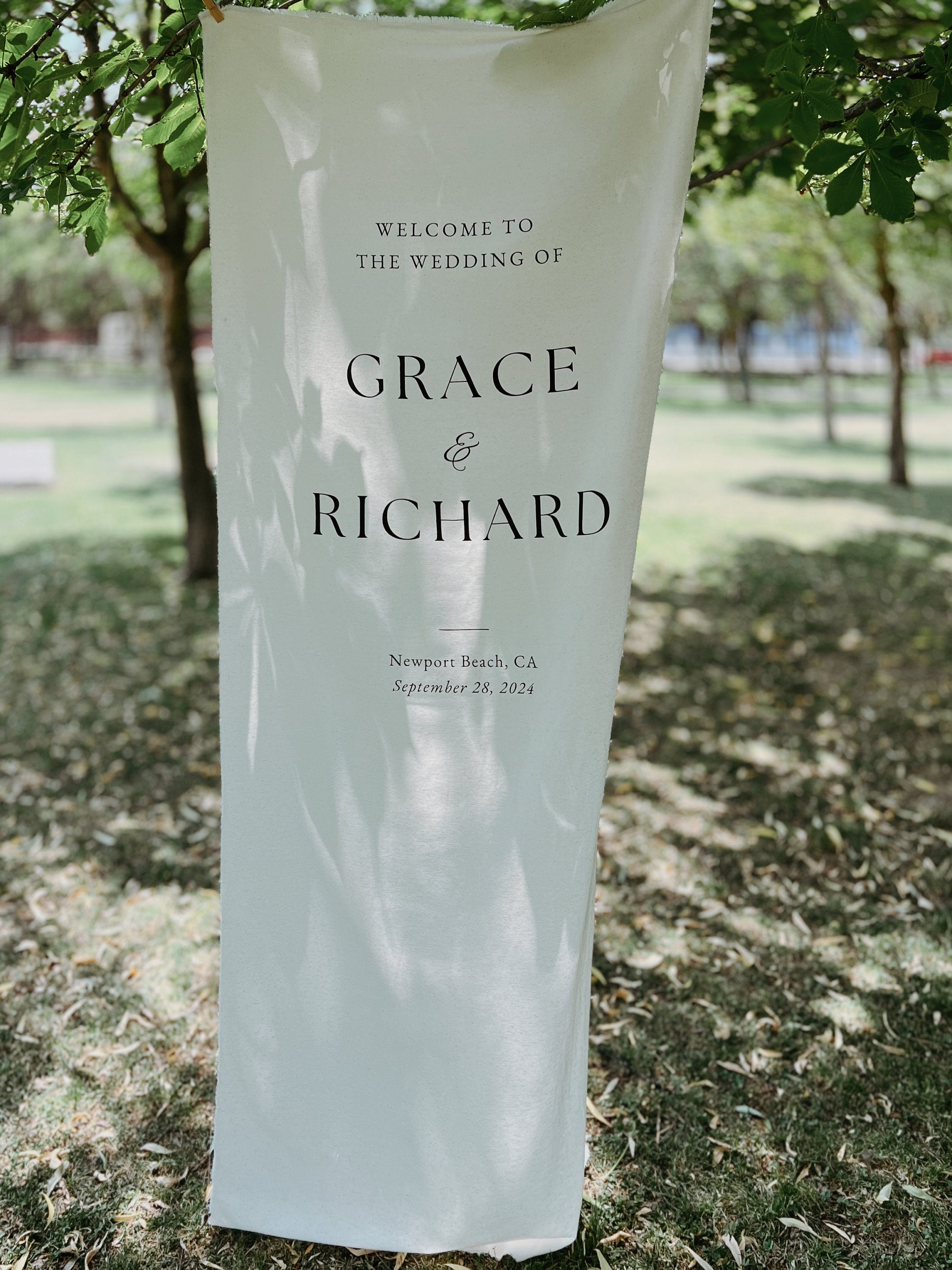 Fabric Wedding Welcome Sign, Personalised Wedding Welcome Sign, Fabric Sign, Custom Linen Wedding Sign, Welcome Sign