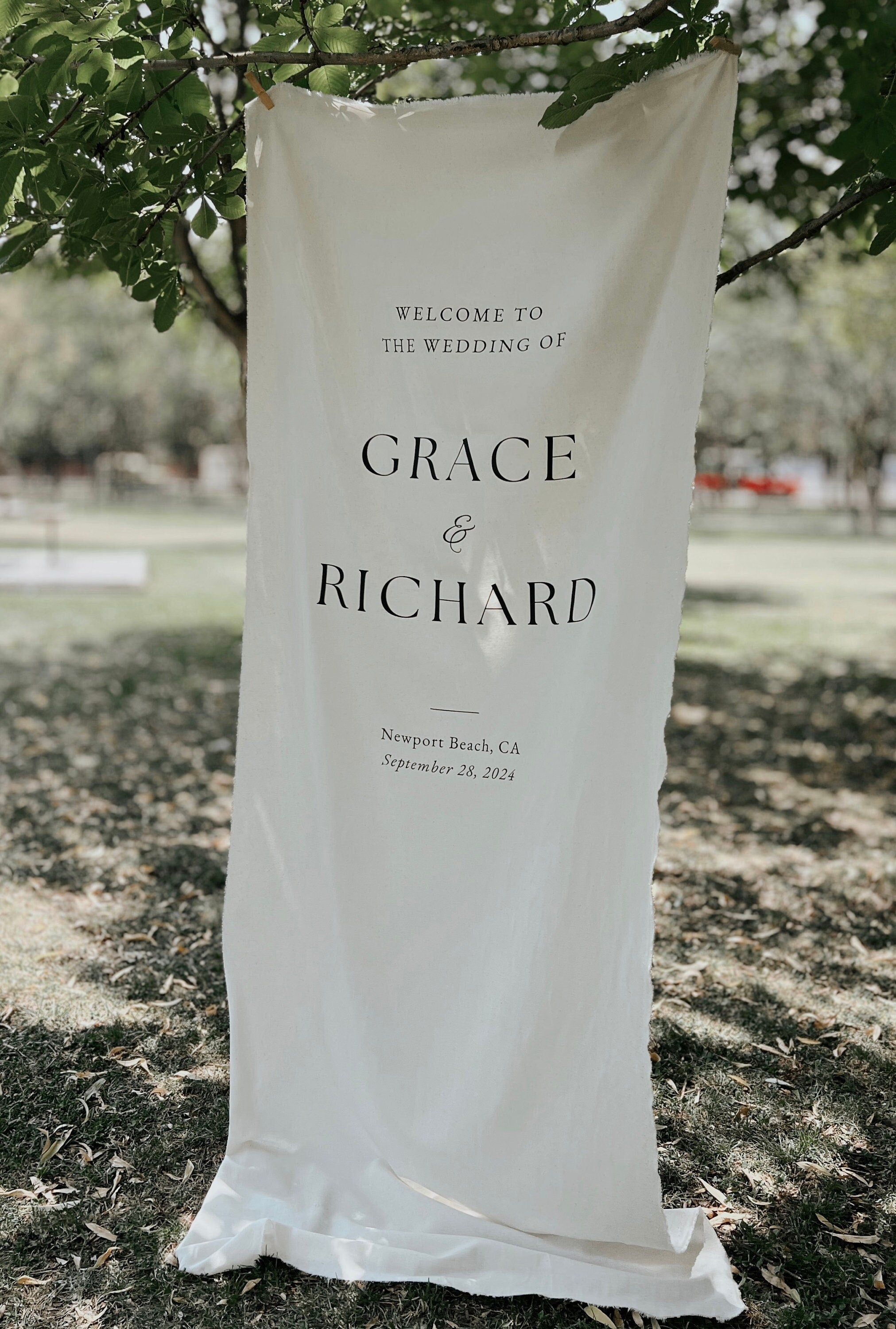 Fabric Wedding Welcome Sign, Personalised Wedding Welcome Sign, Fabric Sign, Custom Linen Wedding Sign, Welcome Sign