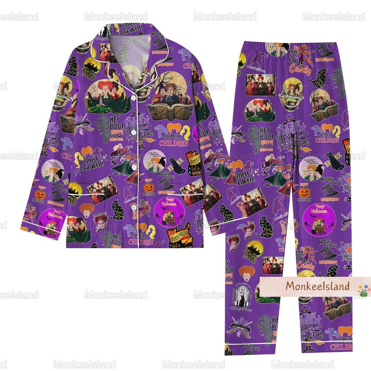 Halloween Hocus Pocus Pajamas, Sanderson Sisters Pajamas, Just A Bunch Of Hocus Pocus Pj Set, Disney Witches Shirt, Spooky Season Gift
