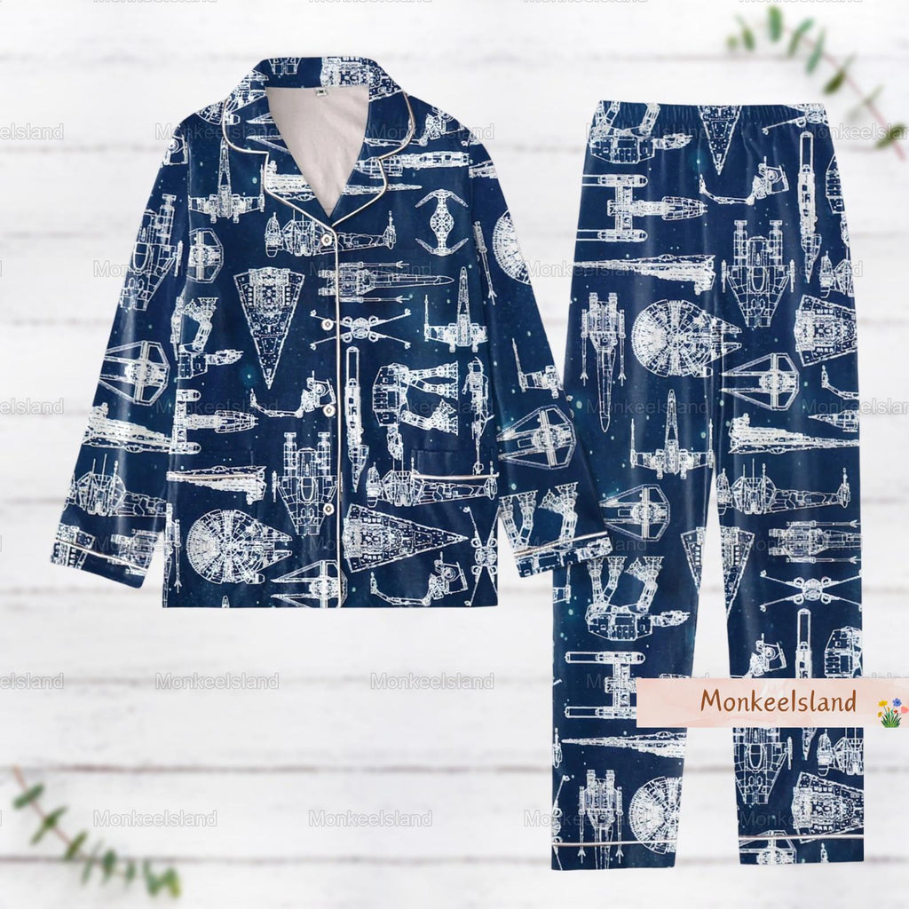 Star Wars Pajamas, Star Wars Spaceship Women Pajamas, Star Wars Spacecraft Holiday Pajamas, Star Wars Movie Fan Shirt, Halloween Gift