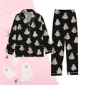 Halloween Pajamas, Boo Ghost Pajamas Set, Spooky Ghost Women Pajamas, Cute Ghost Holiday Pajamas, Fall Pajamas, Spooky Season Gift