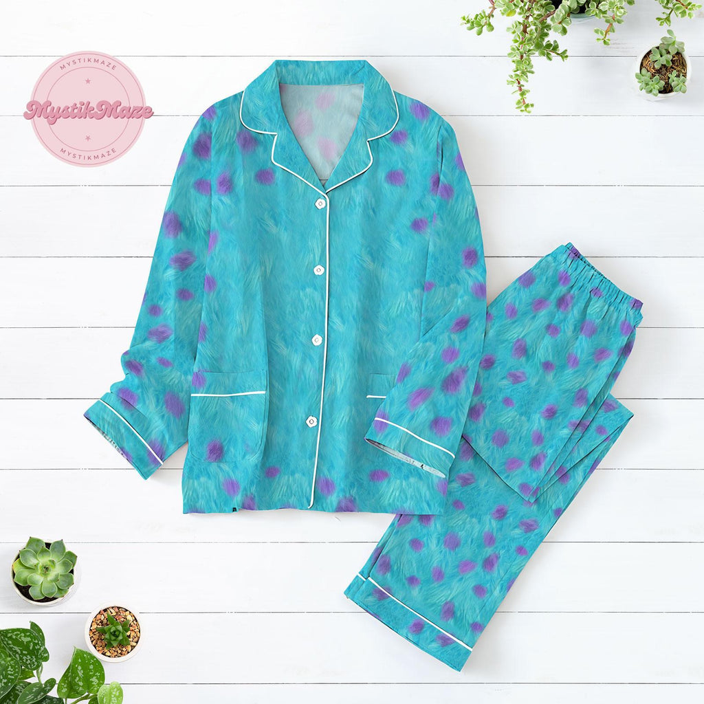 Christmas James Sullivan Monster Pajamas Set, James Monster Cosplay Costume Shirt, Disney Family Holiday Pajamas, Magic Kingdom Merch