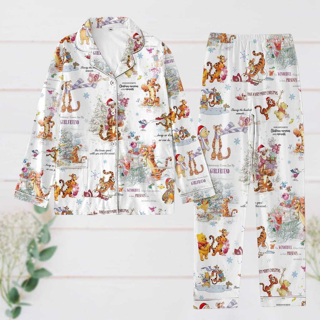Christmas Tigger Winnie The Pooh Pajamas Set, Pooh And Friends Shirt, Magic Kingdom Merch, Cartoon Movie Pajamas Family, Disney Xmas Gift
