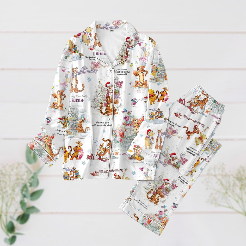 Christmas Tigger Winnie The Pooh Pajamas Set, Pooh And Friends Shirt, Magic Kingdom Merch, Cartoon Movie Pajamas Family, Disney Xmas Gift