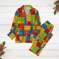 Building Blocks Christmas Pajamas, Master Builder Pajamas Set, Building Bricks Holiday Pajamas, Funny Dad Shirt, Xmas Party Gift