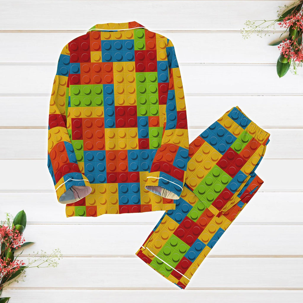 Building Blocks Christmas Pajamas, Master Builder Pajamas Set, Building Bricks Holiday Pajamas, Funny Dad Shirt, Xmas Party Gift