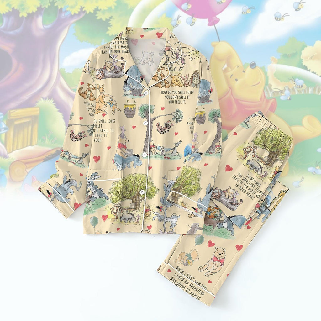 Vintage Winnie The Pooh Pajamas, Pooh And Friends Pajamas Set, Tigger Eeyore Piglet Pajamas, Disney Cartoon Gift, Magic Kingdom Shirt
