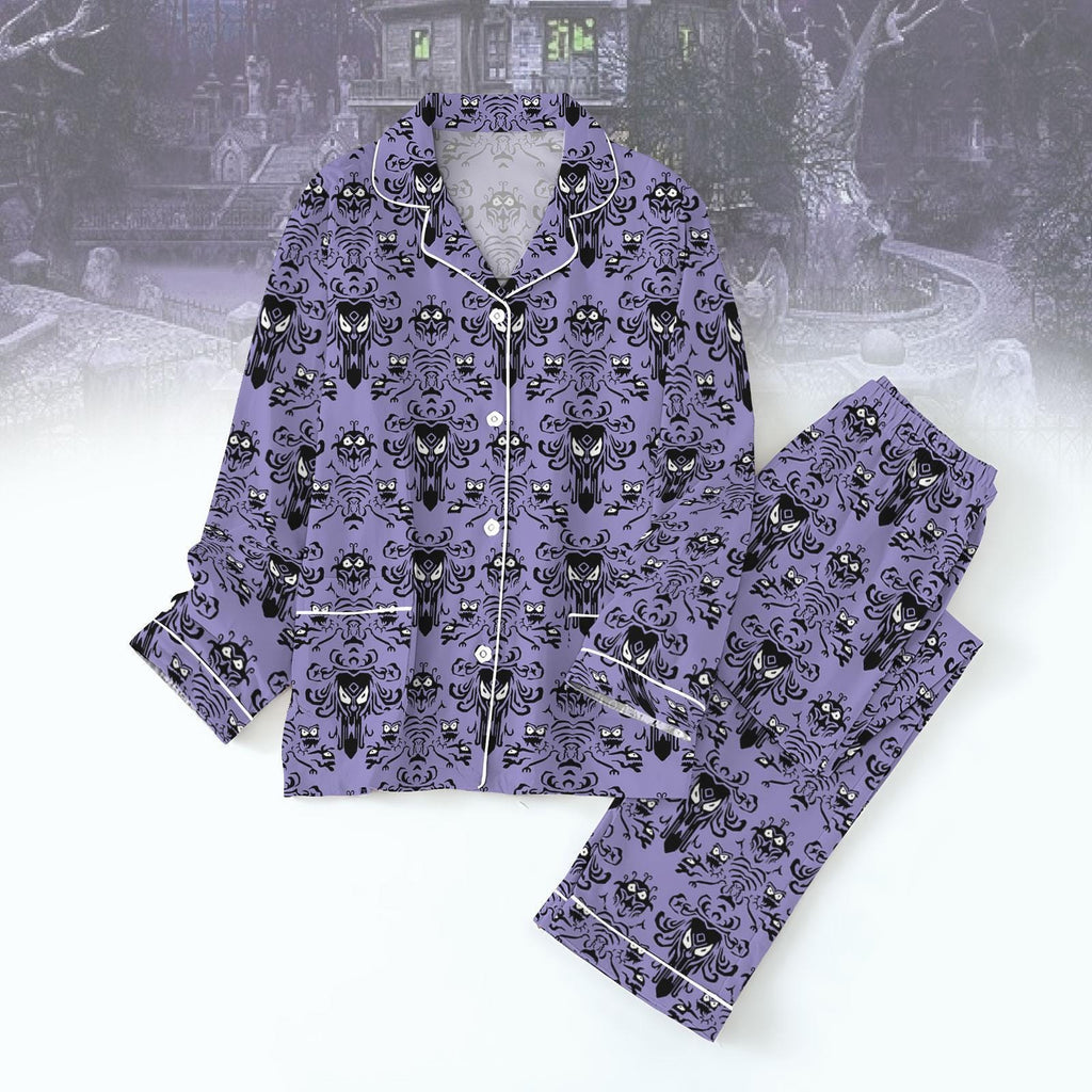 Haunted Mansion Thick Pajamas, Hitchhiking Ghosts Midnight Shirt, Disney Trip Shirt, Magic Kingdom Holiday Pajamas, Gift For Fan