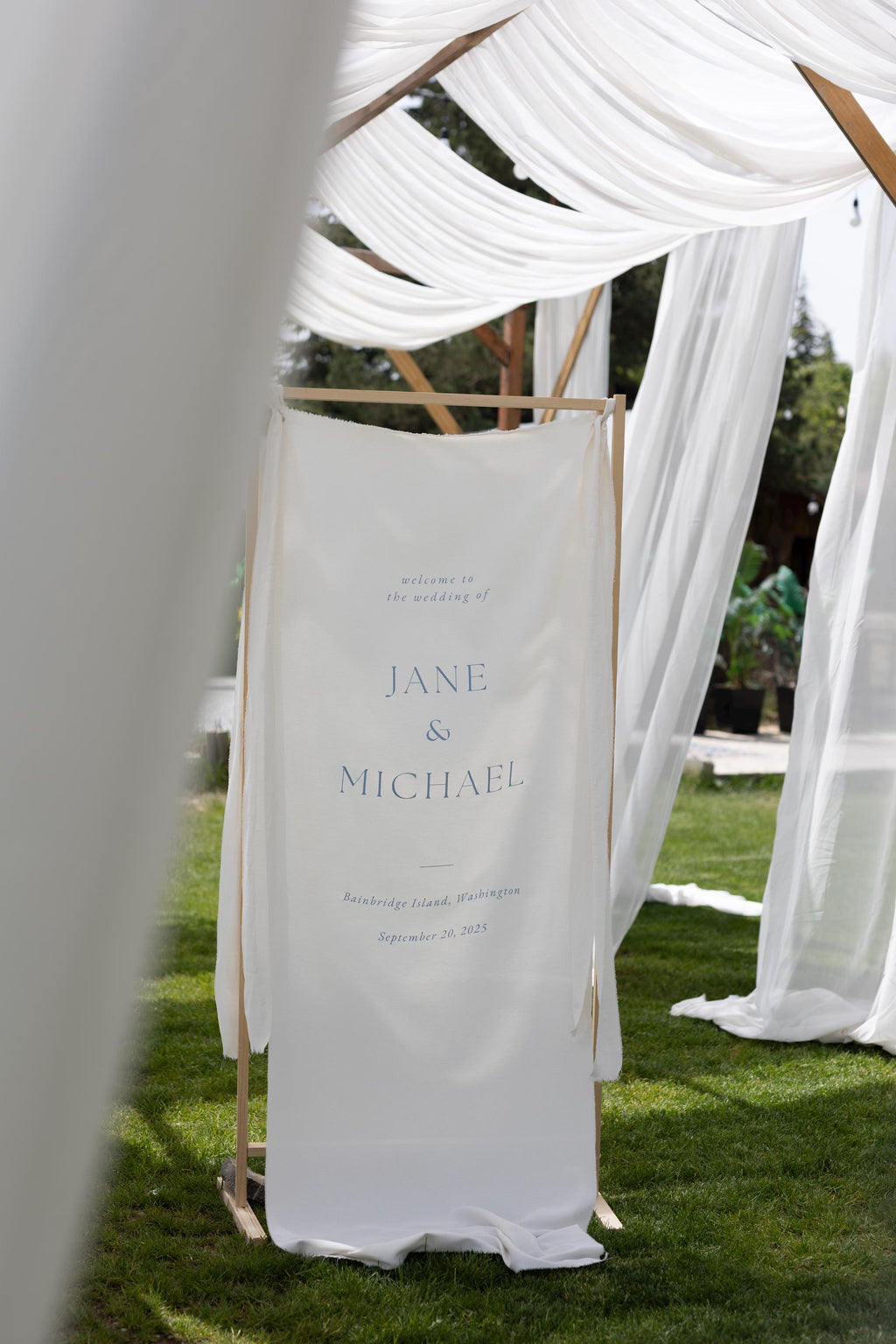 Modern Wedding Welcome Sign, Fabric Sign, Wedding Fabric Welcome Sign, Custom Linen Wedding Sign, Boho Wedding, Wedding Welcome Sign