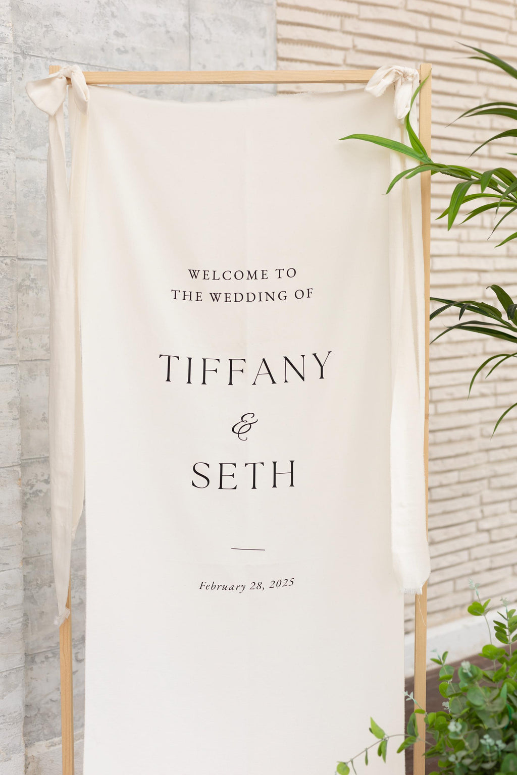 Modern Wedding Welcome Sign, Fabric Sign, Wedding Fabric Welcome Sign, Custom Linen Wedding Sign, Boho Wedding, Wedding Welcome Sign