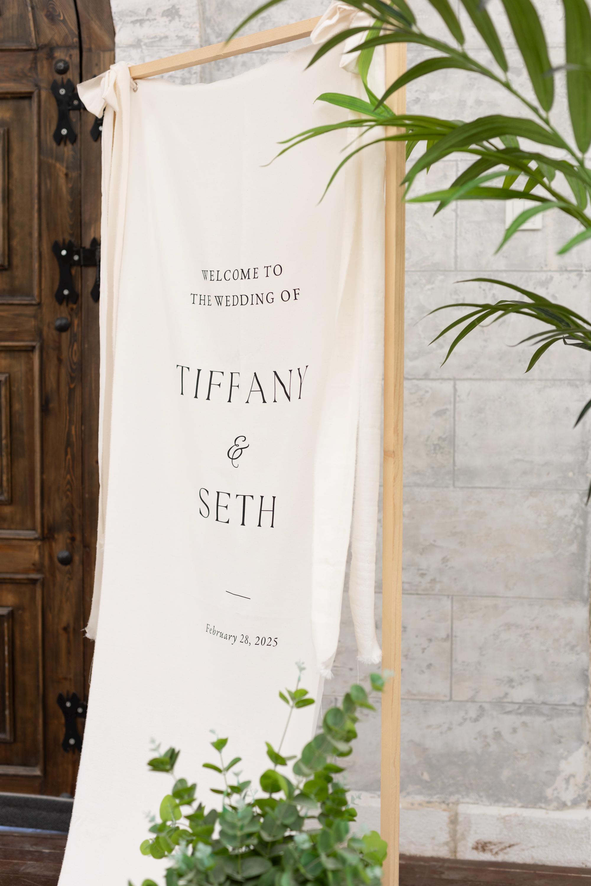 Modern Wedding Welcome Sign, Fabric Sign, Wedding Fabric Welcome Sign, Custom Linen Wedding Sign, Boho Wedding, Wedding Welcome Sign