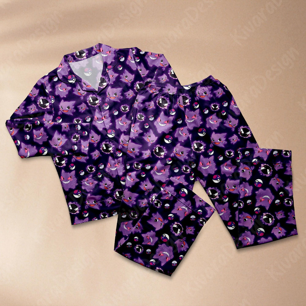 Shadow King Cute Pajamas Set Ghost Type Pajamas Cute Pajamas Comfort for Adult Fans