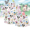 Mickey And Friends Satin Pajamas, Minnie Bow Coquette Pajamas Short Set, Disneyworld Women Pajamas, Pluto Daisy Donald Bow Pjs