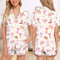 Pink Cowgirl Boots And Hat Country Short Pajamas Set, Cowgirl Boots Pajamas Set Gifts, Boots And Hats Western Cowgirl Short Pajamas Set Gift