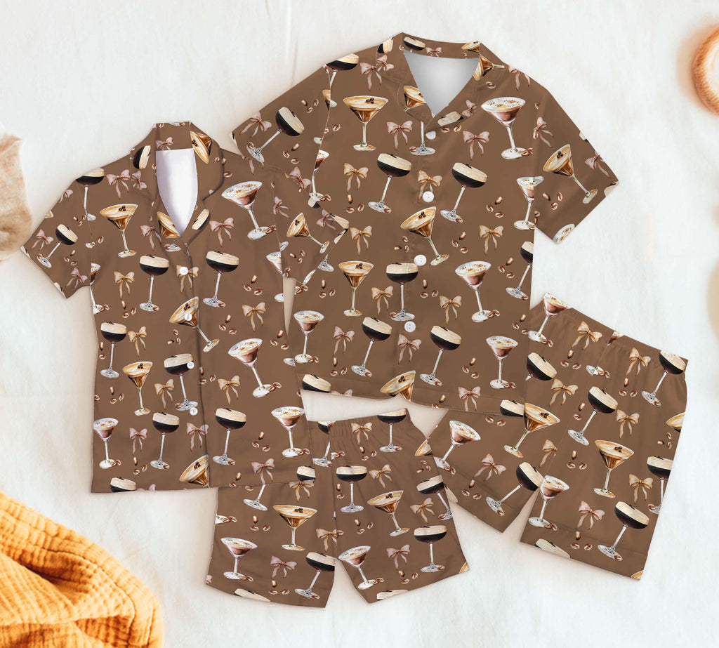 Espresso Martini Short Pajamas, Espresso Martini Pajamas Gift, Trending Espresso Martini Short Pajamas Set, Espresso Martini Pajamas Gifts