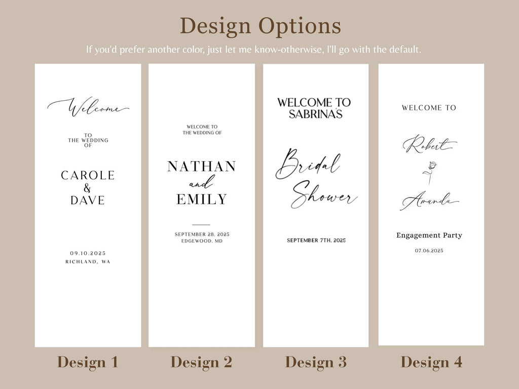 Personalized Linen Wedding Welcome Sign – Custom Fabric Banner for Weddings, Bridal Showers, Baby Showers, Birthdays & Anniversary Party