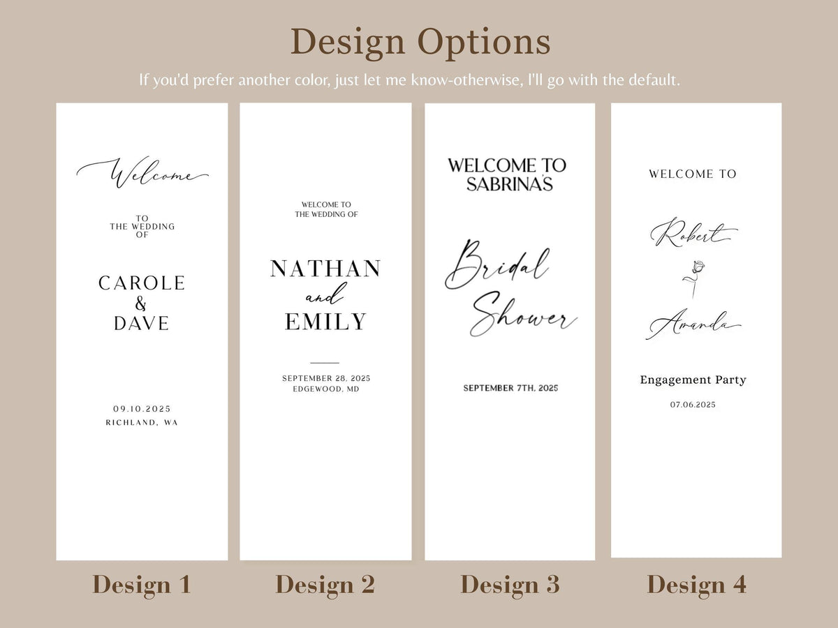 Personalized Linen Wedding Welcome Sign – Custom Fabric Banner for Weddings, Bridal Showers, Baby Showers, Birthdays & Anniversary Party