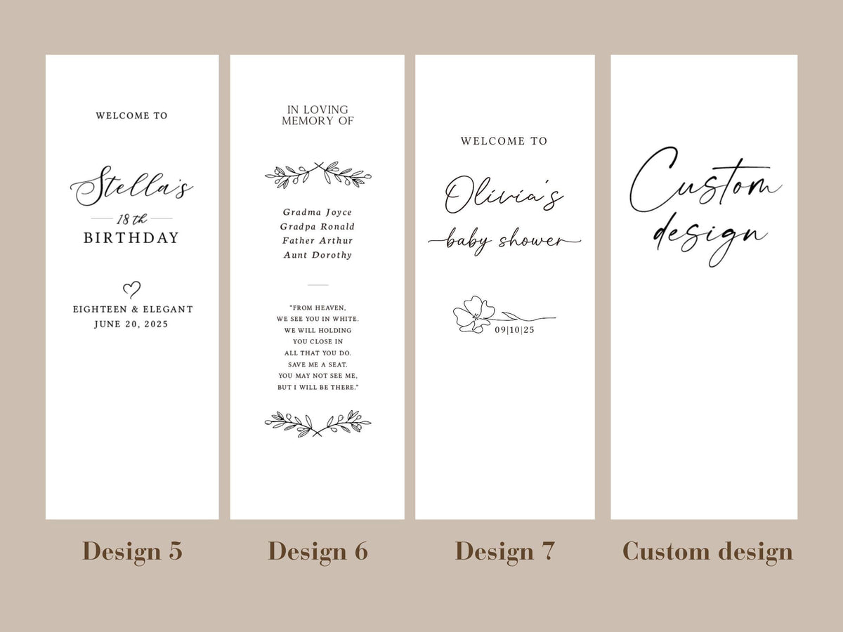 Personalized Linen Wedding Welcome Sign – Custom Fabric Banner for Weddings, Bridal Showers, Baby Showers, Birthdays & Anniversary Party
