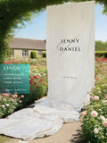 Large wedding welcome sign, Personalized welcome banner, Custom fabric sign, Rustic charm 3x10ft, Destination wedding, wooden stand, 28