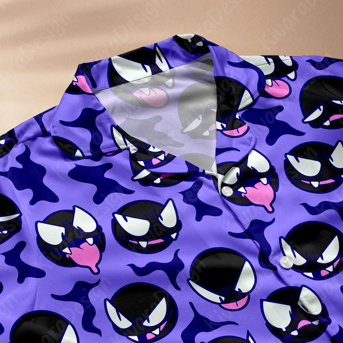 Gastly Ghost Funny Pajamas Set Shadow Type Pajamas Comfort for Adult Fans