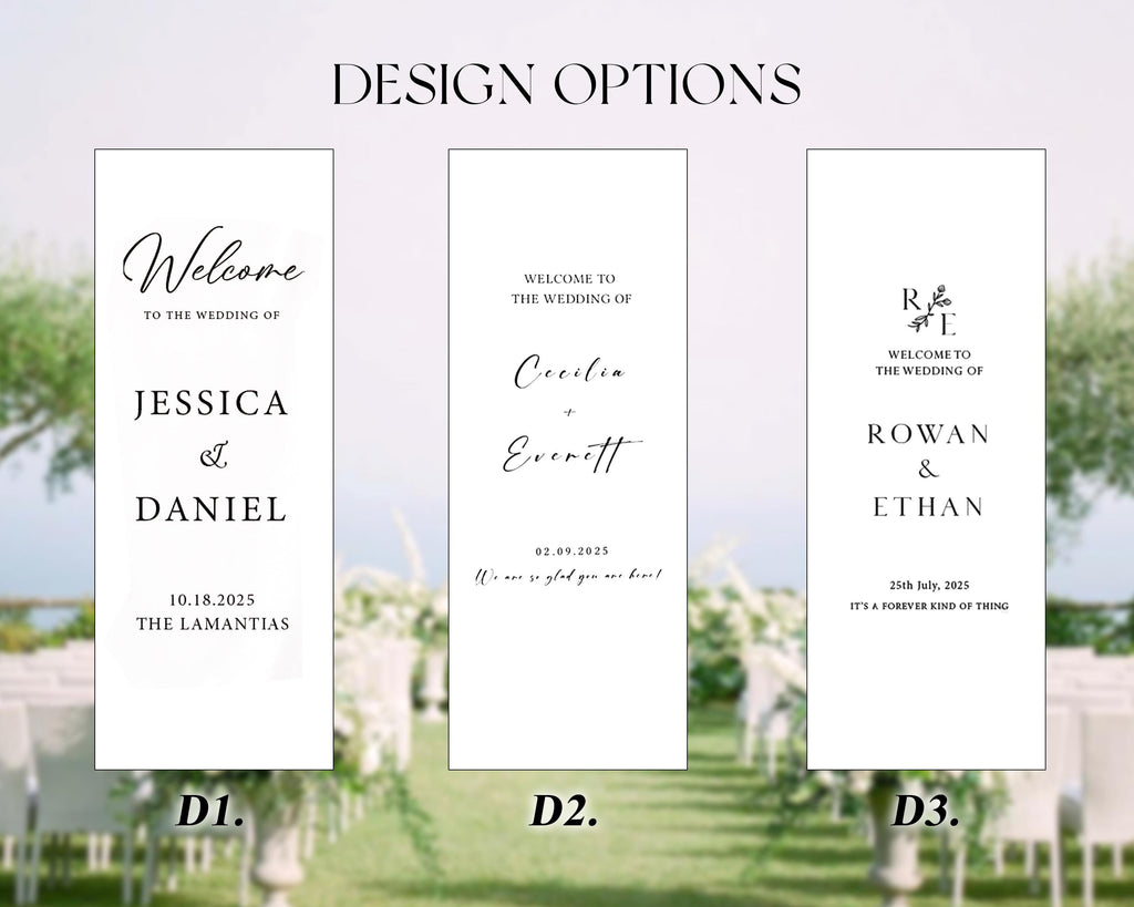 Custom Linen Wedding Sign: Personalized Memorial Banner