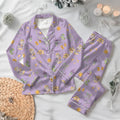 Coquette Bow Rapunzel Satin Pajamas Set, Disney Princess Pajamas, Tangled Coquette Bow Pajamas