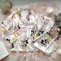 Pastel Magical Mouse Park Day Spring and Summer Satin Pajamas Set, Disney Mickey Minnie Parks Pajamas, Magic Kingdom Pajamas