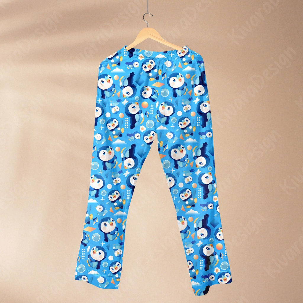 Piplup Pajama Set Anime Kawaii Loungewear - Starter Sleepwear for Fans Comfortable