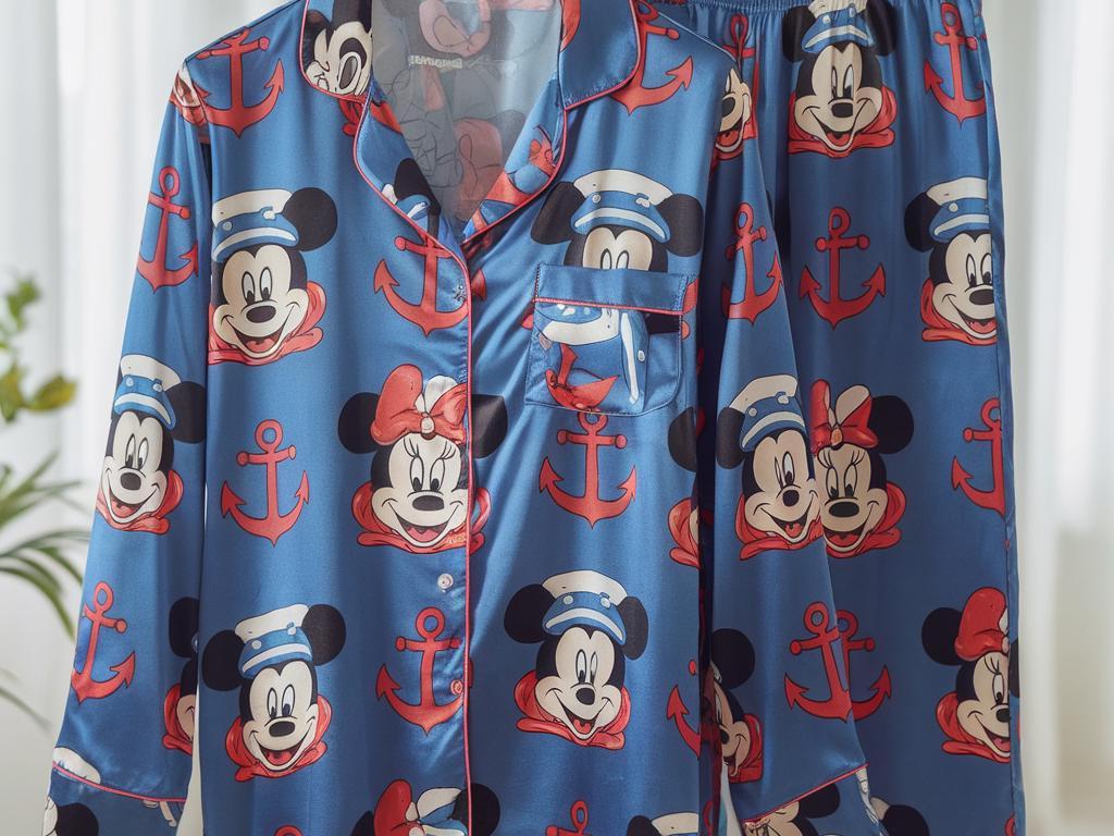 Mickey and Minnie Cruise Satin Pajamas Set, Disney Cruise Trip Pajamas Set, Disneyland Family Pajamas, Mouse Cruise Pajamas, Disney Pajamas