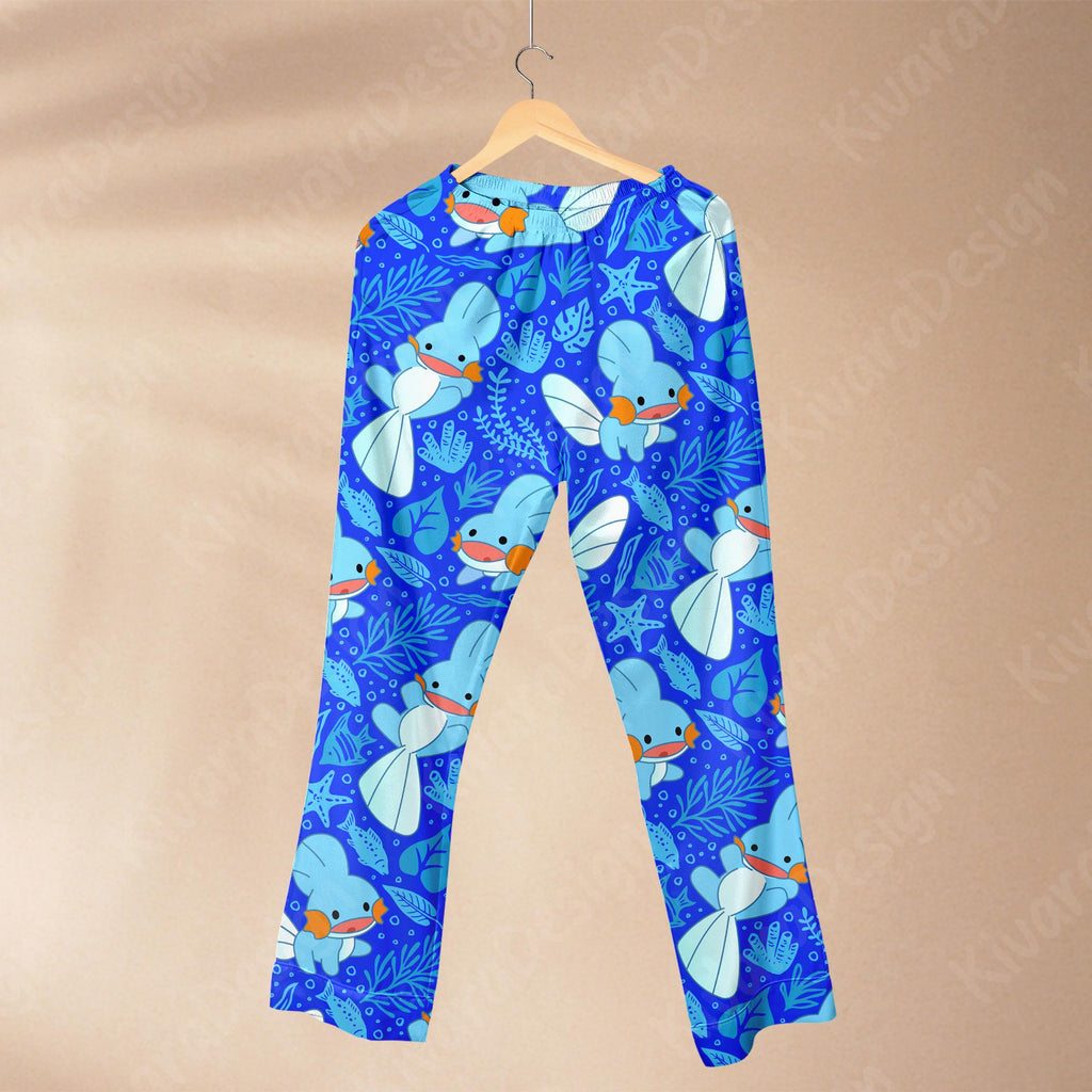 Mudkip Pajama Set Anime Inspired Sleepwear Cosplay Kawaii Loungewear Gift for Anime Fans