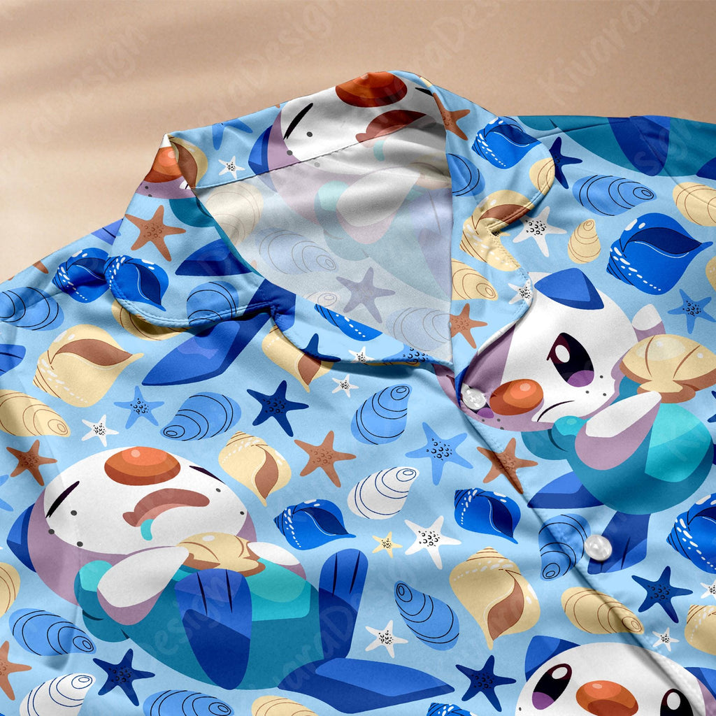 Oshawott Pajama Set Anime Inspired Sleepwear Sea Kawaii Loungewear Gift for Anime Fans