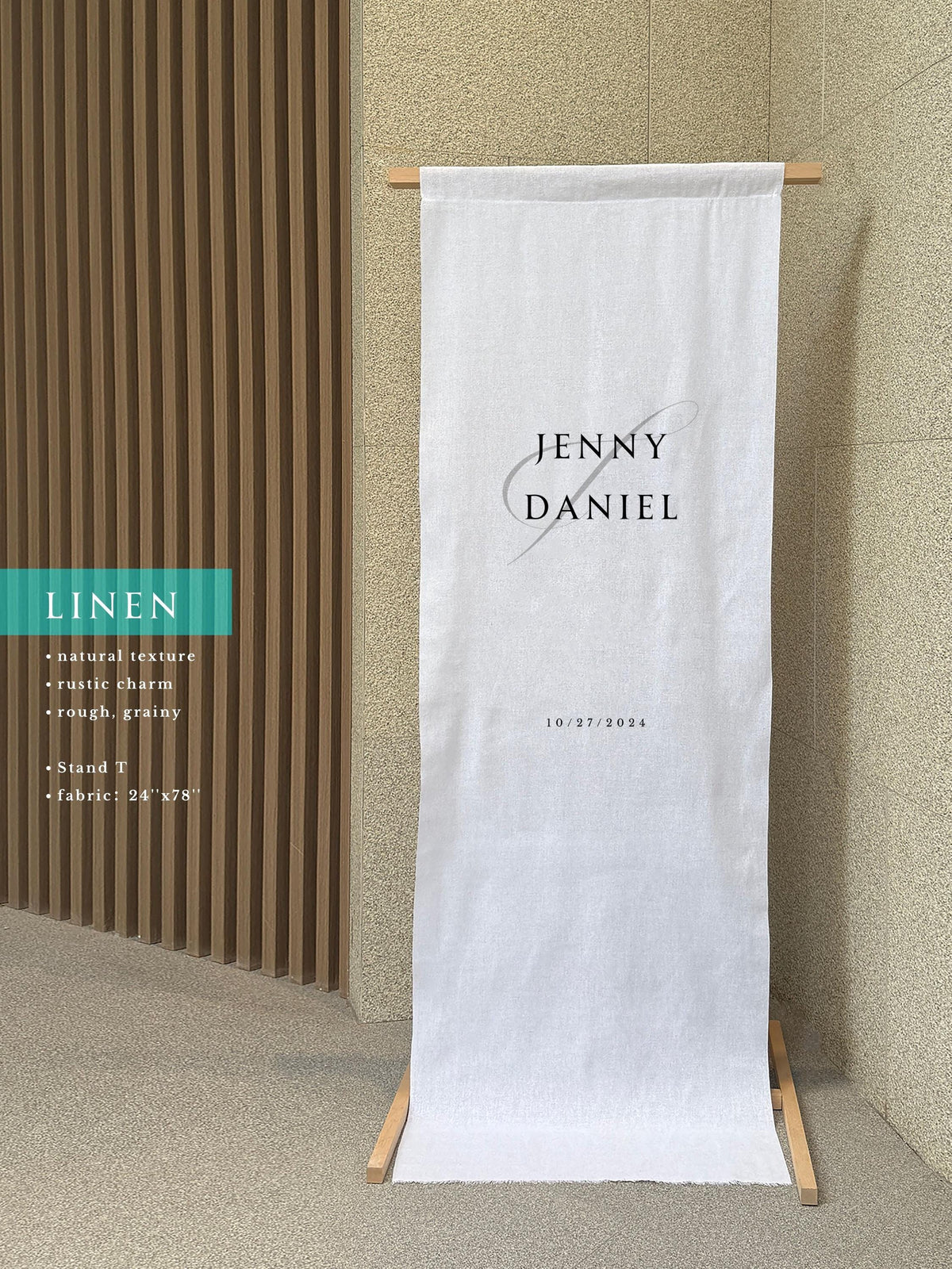 Large wedding welcome sign, Personalized welcome banner, Custom fabric sign, Rustic charm 3x10ft, Destination wedding, wooden stand, 28