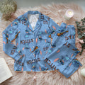 Disney Stitch Dance Vibes Satin Pajama Set, Monster Stitch Pajama, Cartoon Lilo and Stitch Clothes