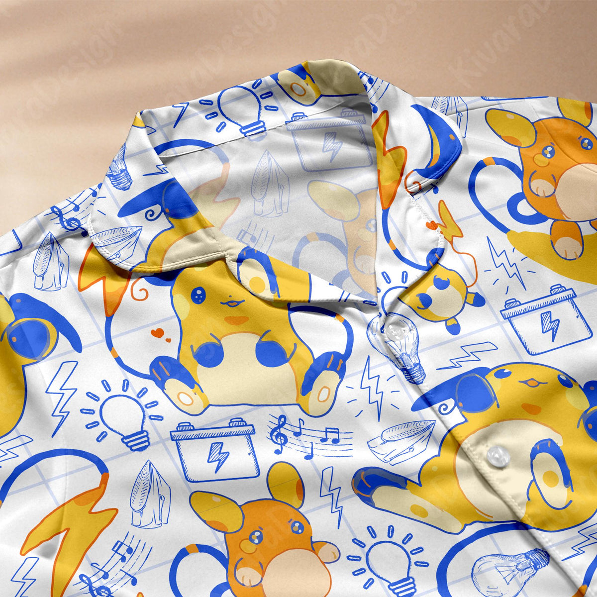Raichu Pajamas Set Kawaii Loungewear, Soft Pastel Adult Pajamas, Anime Pajamas, Cosplay Sleepwear Gift for Fans