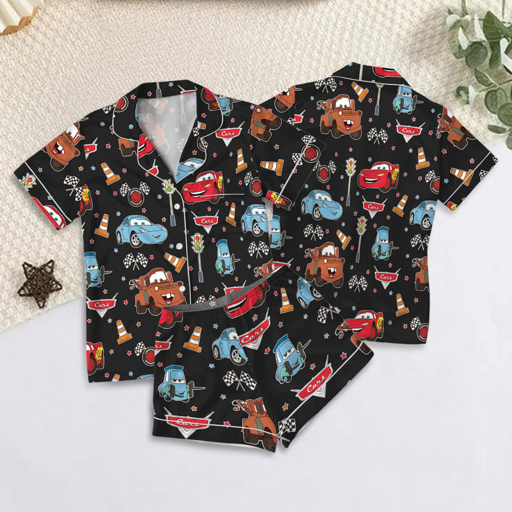 Disney Lightning McQueen Satin Pajamas Set, Disney Cars Movie Holiday Pajamas, Pixar Up Women Pajamas
