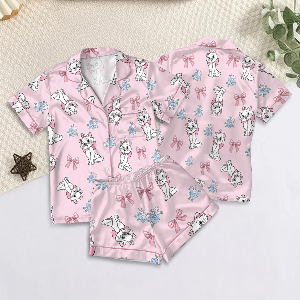 Coquette Bow Disney The Aristocats Marie Cat Pajama Set, Disney Marie Cat Sleepwear, Disneyland Girls Trip