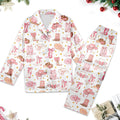 Pink Cowgirl Boots And Hat Country Themed Pajamas, Boots And Hats Western Cowgirl Pajamas Set, Cowgirl Boots Pajamas Set Gifts