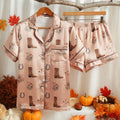 Sweet Cowgirl Satin Pajamas Set, Texas Boots Style Pajamas, Western Pajamas, Cowboy Pajamas, Cowgirl Boots Pajamas, Girly Matching Pajamas