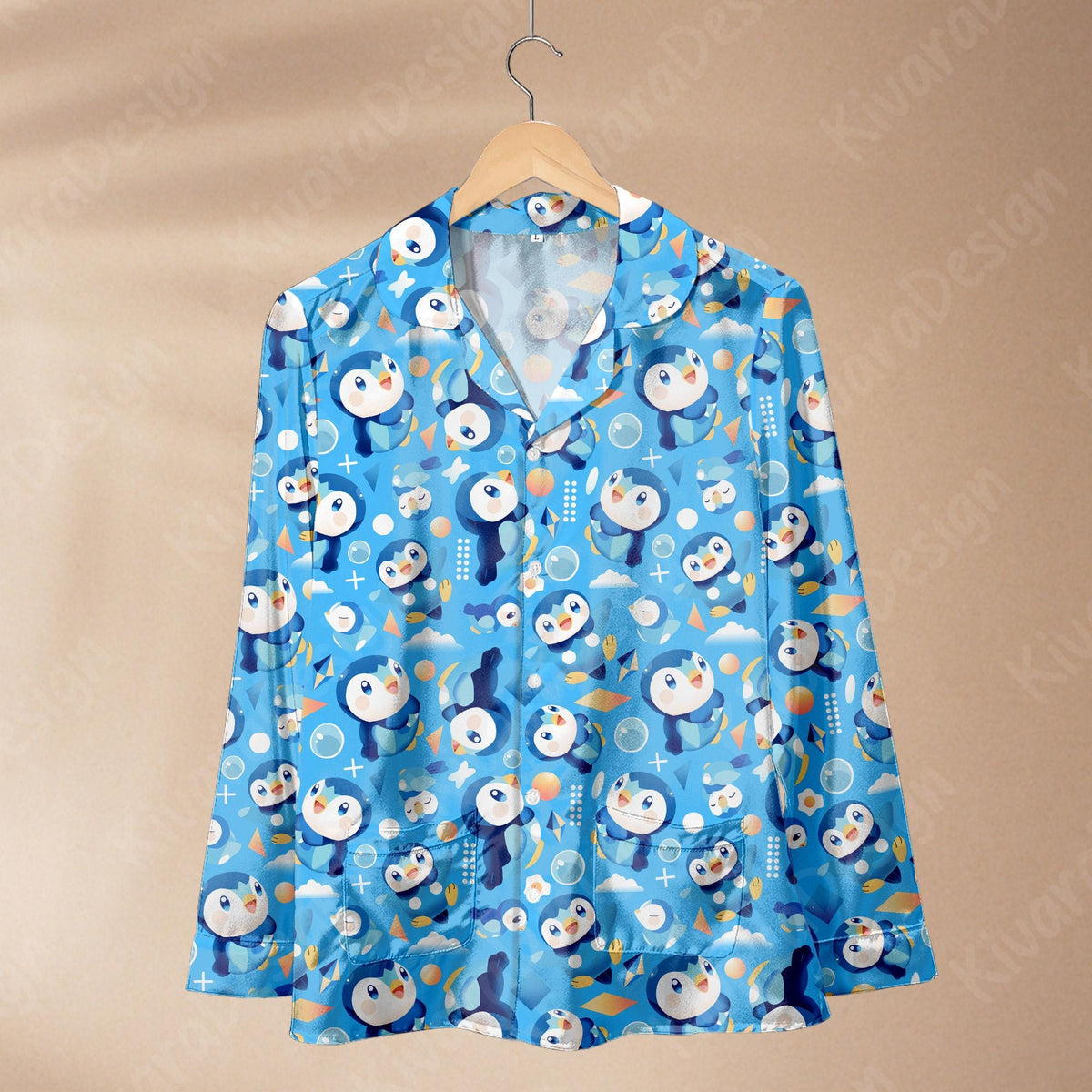Piplup Pajama Set Anime Kawaii Loungewear - Starter Sleepwear for Fans Comfortable