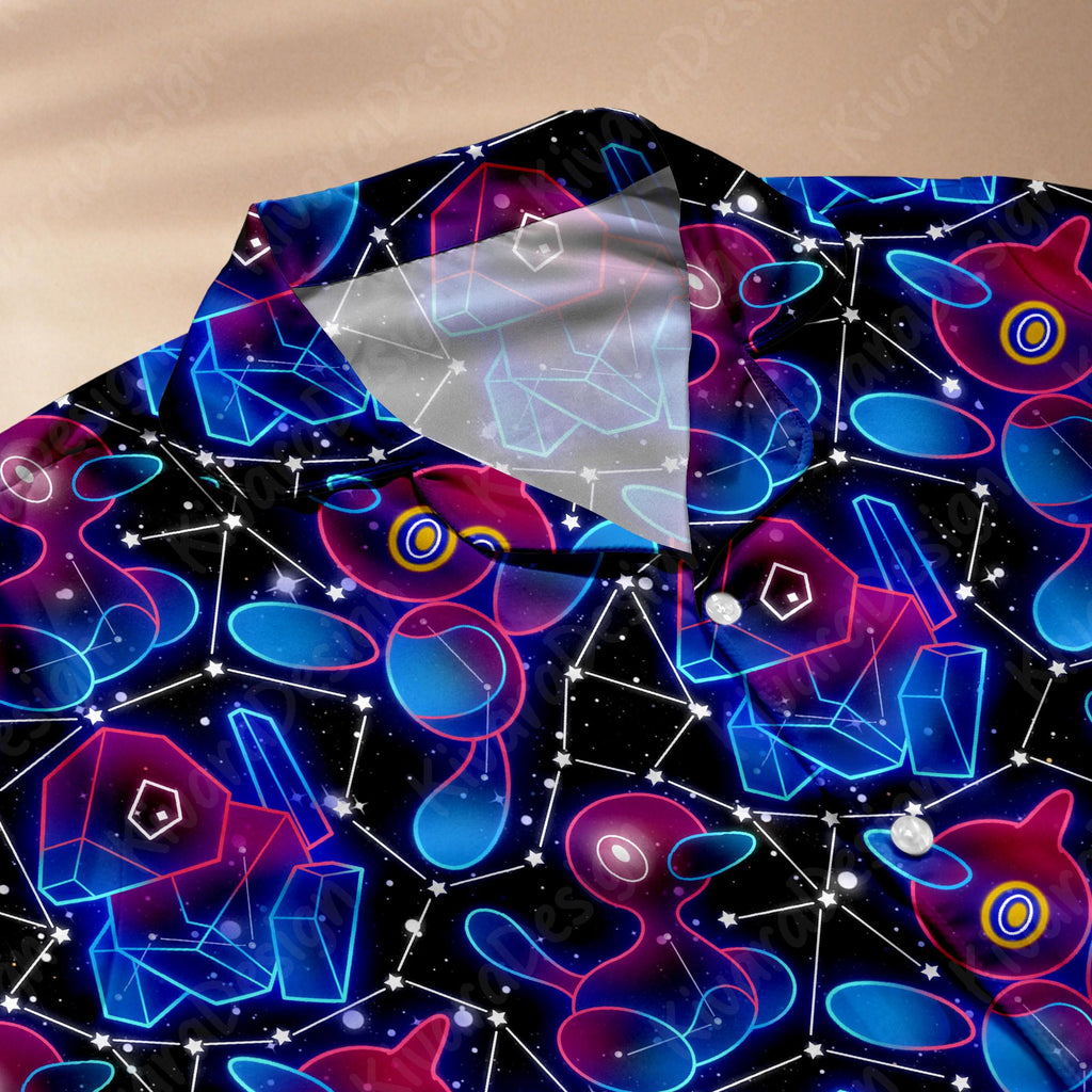 Porygon Mystic Pajama Set Anime Loungewear - Comfortable Video Game Cosmic Digital Sleepwear for Fans
