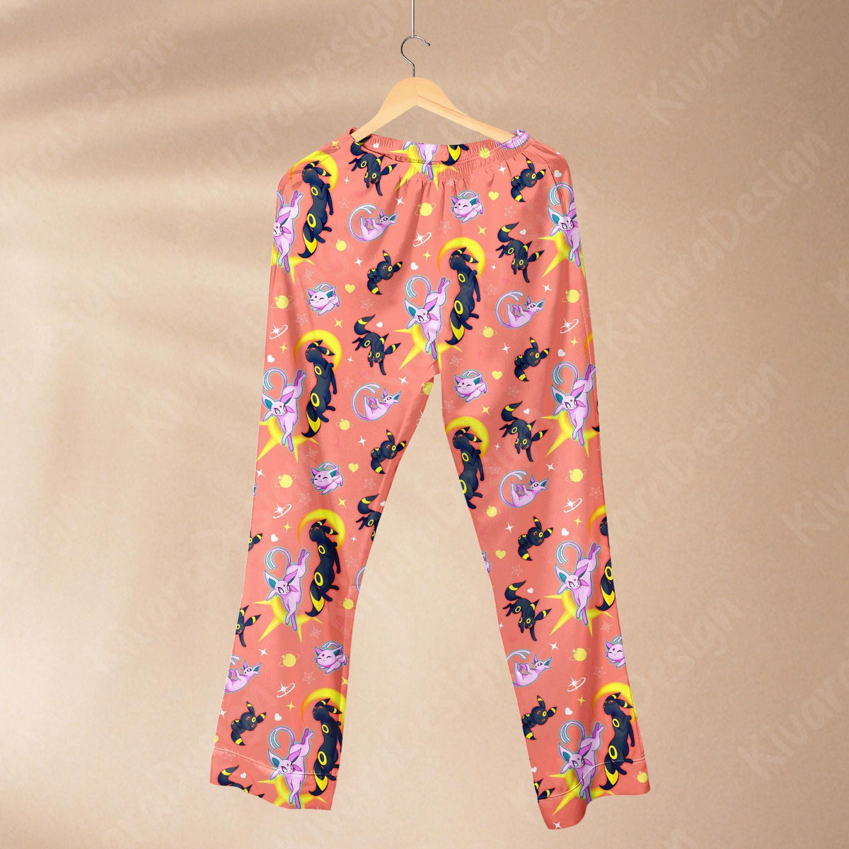 Espeonny Umbreon Pajamas Set, Manga Anime Style Loungewear, Adult Fan Comfort