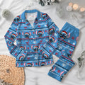 Disney Christmas Stitch Satin Pajamas Set, Ohana Means Family Pjs, Lilo And Stitch Sleepwear, Disney Cartoon Christmas Pajamas